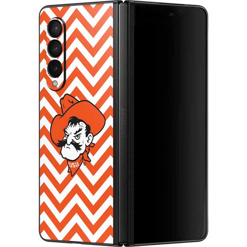 Oklahoma State University Chevron Print Galaxy Z Fold3 5G Skin